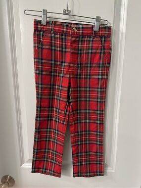 NWOT Edgehill Collection Red Plaid Chinos